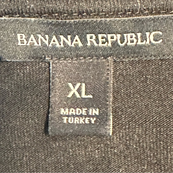 Banana Republic Long Sleeve Jersey V Neck Surplice Top Black - Picture 3 of 5